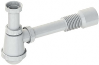 Сифон для раковины под донный клапан 1 1/4",Ø50(белый)