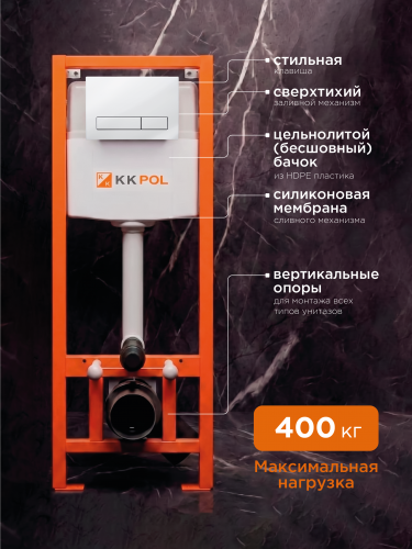Комплект инсталляции STANDARD с клавишей M16 (белый)