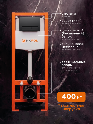 Комплект инсталляции STANDARD с клавишей M16 (черный)