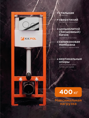 Комплект инсталляции STANDARD с клавишей M11 (хром)
