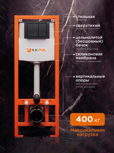 АКЦИЯ !!! Комплект инсталляции ECONOMIC с клавишей M06 (черный)